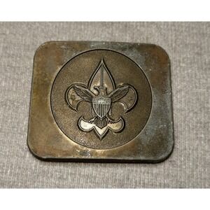 Vintage Boy Scouts Of America Brass Belt Buckle